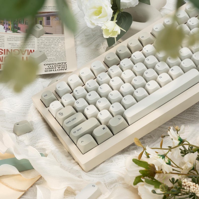 TIMSEKER Retro Minimalist Brown PBT Keycaps Set, Custom MA Profile Dye Sub Key Caps for ANSI Layout Cherry MX Mechanical Gaming Keyboard (119 Keys Only Keycaps) - Image 4